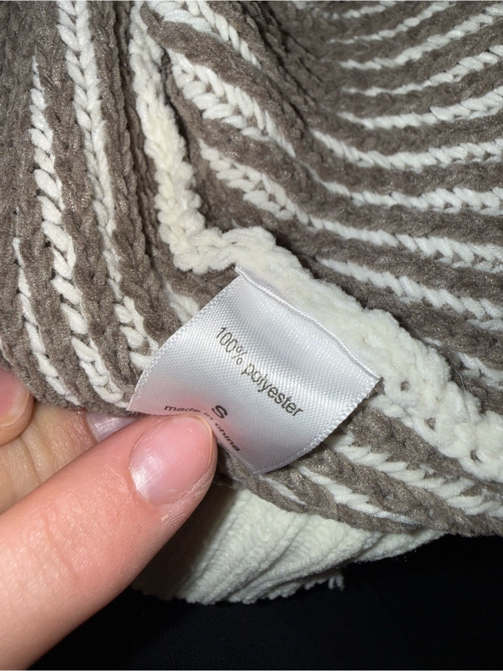 Maurices (Small) Brown//Cream Ribbed Soft Knit Sweater - Picture 4 of 4